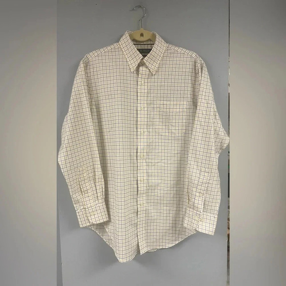 Lauren Ralph Lauren Classic Fit Checked Long Sleeve Button Down Size 15 1/2 - Picture 1 of 5